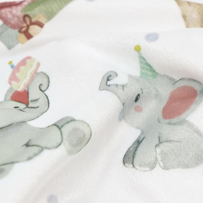 BORITAR Baby Blanket for Unisex Boys Girls, Super Soft Nursery Minky Fabric with Woodland Animal Party Front and Dotted Fleece Backing for Toddler Stroller Crib Shower Gifts, 30 x 40 Inch - Image 3